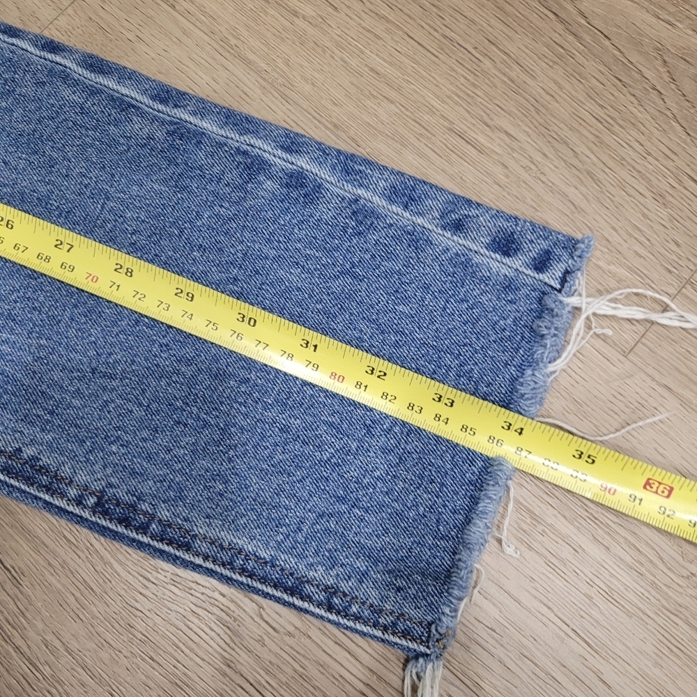 ONLY Erin High Waisted Straight Blue Jeans Size: 25 - Picture 12 of 13